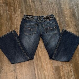 LRG Luxinie Women's Dark Blue Flare Jeans